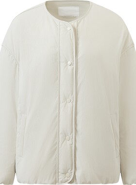 【90白鸭绒】播26冬新品圆领轻薄羽绒服女宽松通勤外套DDT4RD2065