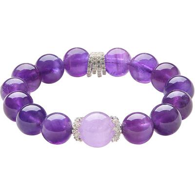 iSTONE/石头记乌拉圭天然紫水晶手串女款转运珠上岸九紫离火手链