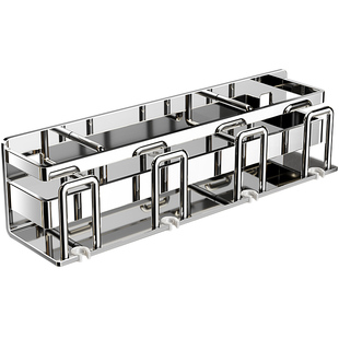 牙刷置物架304不锈钢免打孔漱口杯刷牙杯卫生间电动牙刷牙膏架子