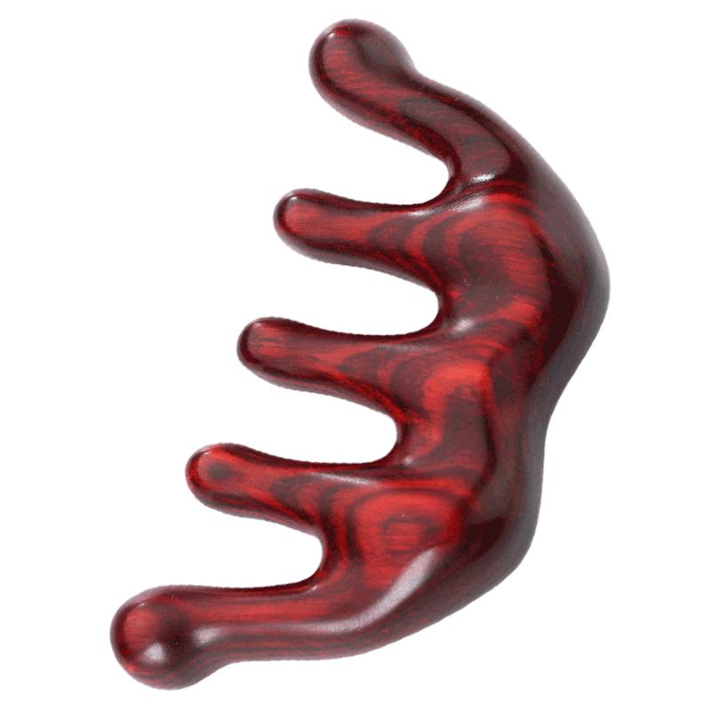 按摩梳头部经络梳子天然黑檀木肩颈脸部按摩加厚整料宽齿女士便携