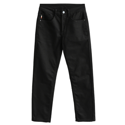 高级感纯黑色牛仔裤男士修身休闲