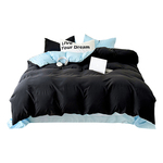 春夏北欧现代纯色水洗棉四件套纯棉民宿被套床笠床单人学生三件套