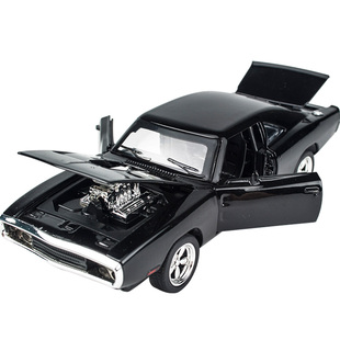 建元道奇经典跑车合金车模型1:32速度激情回力玩具车仿真汽车模型