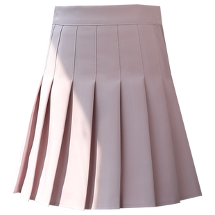 白色百褶裙女夏短款学院风高腰显瘦打底裤A字裙短裙垂坠感半身裙