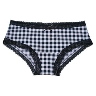 Pinkgirl外贸柔滑牛奶丝 弹力蕾丝花边 快干无痕性感三角内裤女