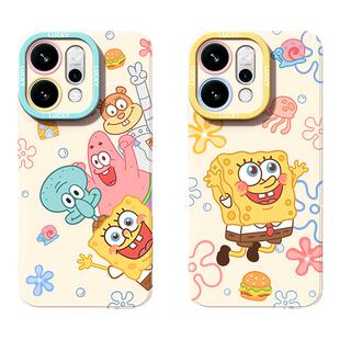 适用于oppofindx9pro手机壳新款镜头全包防摔FINDX9por软壳硅胶x8ultra可爱海绵宝宝x7/6散热后盖保护套OPPO