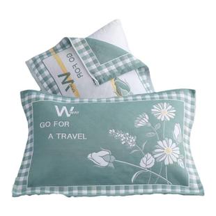 枕巾一对装52×78cm加大加厚家用涤纶棉混纱布枕头巾学生耐脏回礼