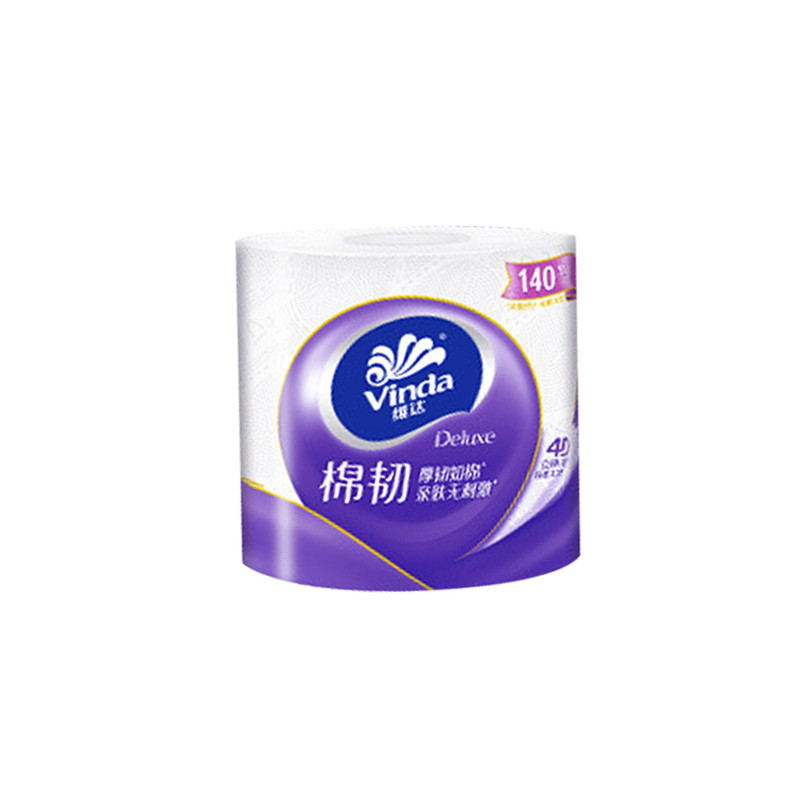 维达立体美棉韧有芯卷纸4层140节