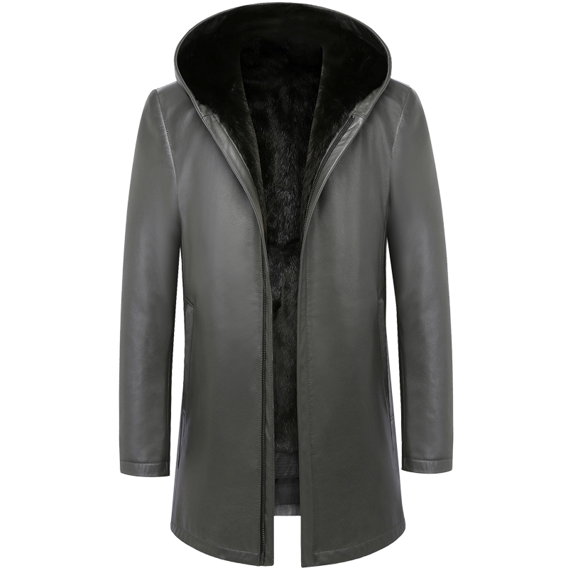 卡尼提新品黄牛皮尼克服外套