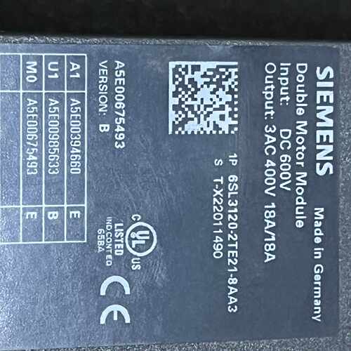 【询价】6SL3120-2TE21-8AA3 1PS120双电适用