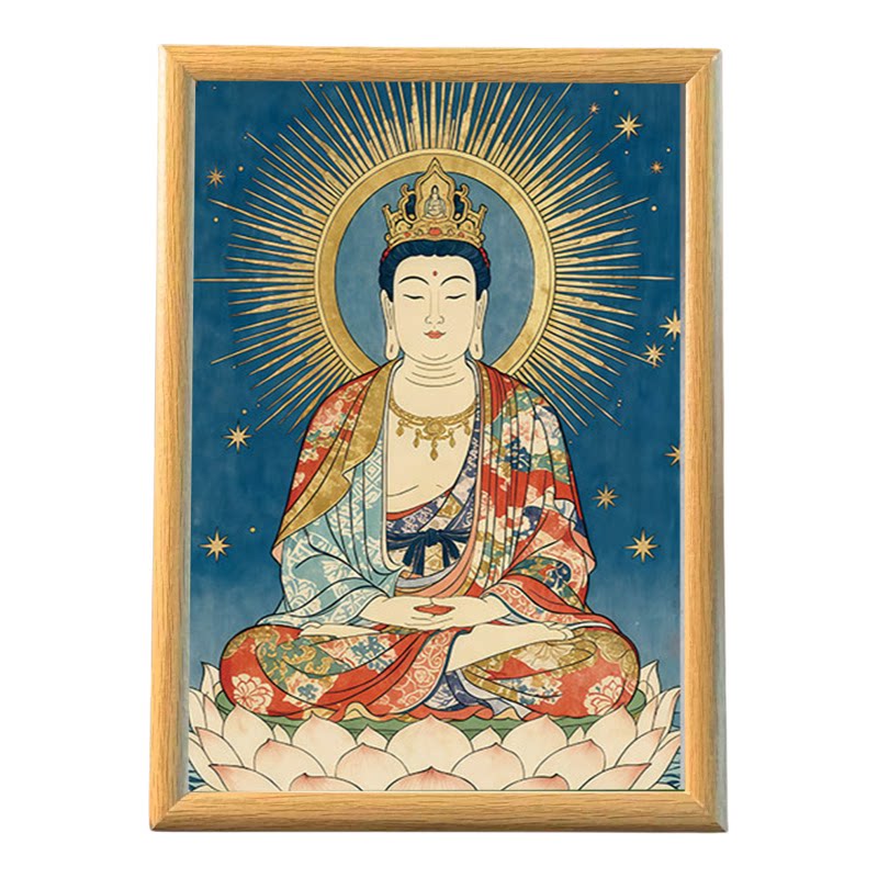 中式国风八大守护神佛像相框