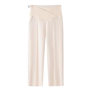 英氏孕妇裤女窄版阔腿秋冬低腰裤子外穿孕妈怀孕直筒裤孕期深秋款