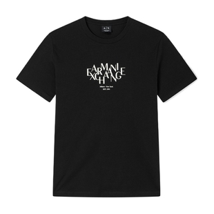 ARMANI EXCHANGE/阿玛尼26春夏新款男士圆领短袖正肩印花纯棉T恤