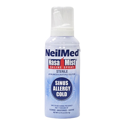 【自营】美国进口Neilmed成人海盐水鼻腔喷雾125ml*2儿童洗鼻器