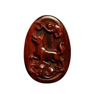 小叶紫檀生肖吊坠鼠牛虎兔龙马羊猴狗项链吊坠男女本命年毛衣链