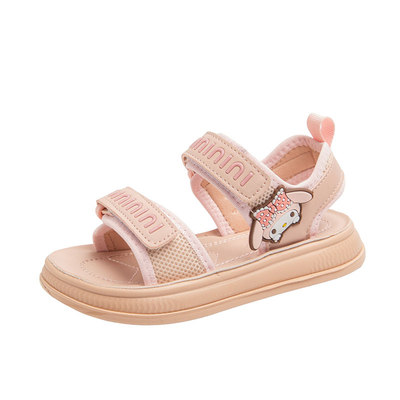 小黄鸭女童软底时尚沙滩凉鞋