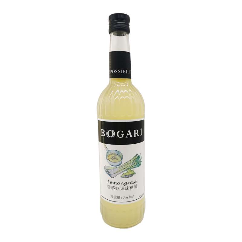 BOGARI寶珈麗香茅味調(diào)味糖漿果露咖啡蘇打水750ml奶茶店專用果糖