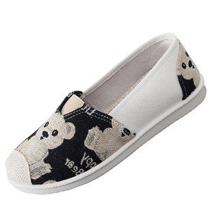 女鞋2025春夏老北京布鞋软底防滑透气单鞋妈妈鞋网红帆布鞋渔夫鞋