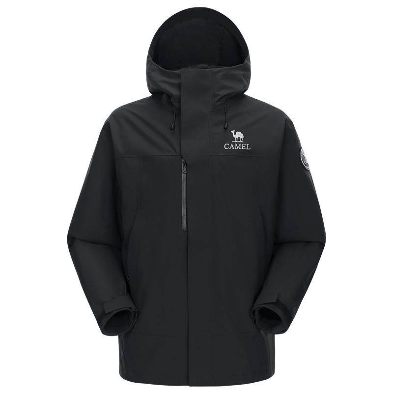 迪丽热巴同款|骆驼男装三合一冲锋衣男夹克新款外套内胆防水防风
