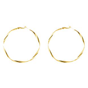 莫比乌斯大耳环圈圈耳钉高级感轻奢耳圈纯银针金色秋冬圆圈耳饰女