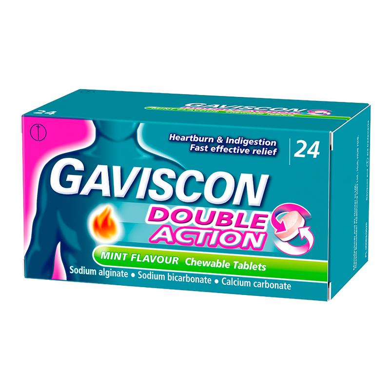 GAVISCON嘉胃斯康咀嚼片胃食管反流性反酸胀气缓解胃药胃酸英国