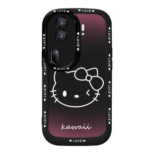 渐变凯蒂kt猫适用opporeno11pro手机壳reno10新款reno9pro女款reno8镜头全包findx7pro硅胶防摔a97软壳保护套