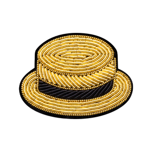 个性帽子胸针设计感小众饰品别针配饰高档女手工刺绣徽章精致胸花