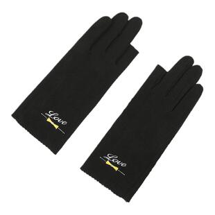 秋冬保暖手套漏指女士户外骑行开车工作写字外卖钓鱼干活半指手套