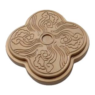 新中式高端精雕抽屉橱柜衣柜门把手中古风家装轻奢单孔室内小拉手