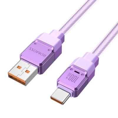 罗马仕机甲风编织typec快充线