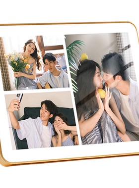 情侣婚纱相框摆台定制高级感