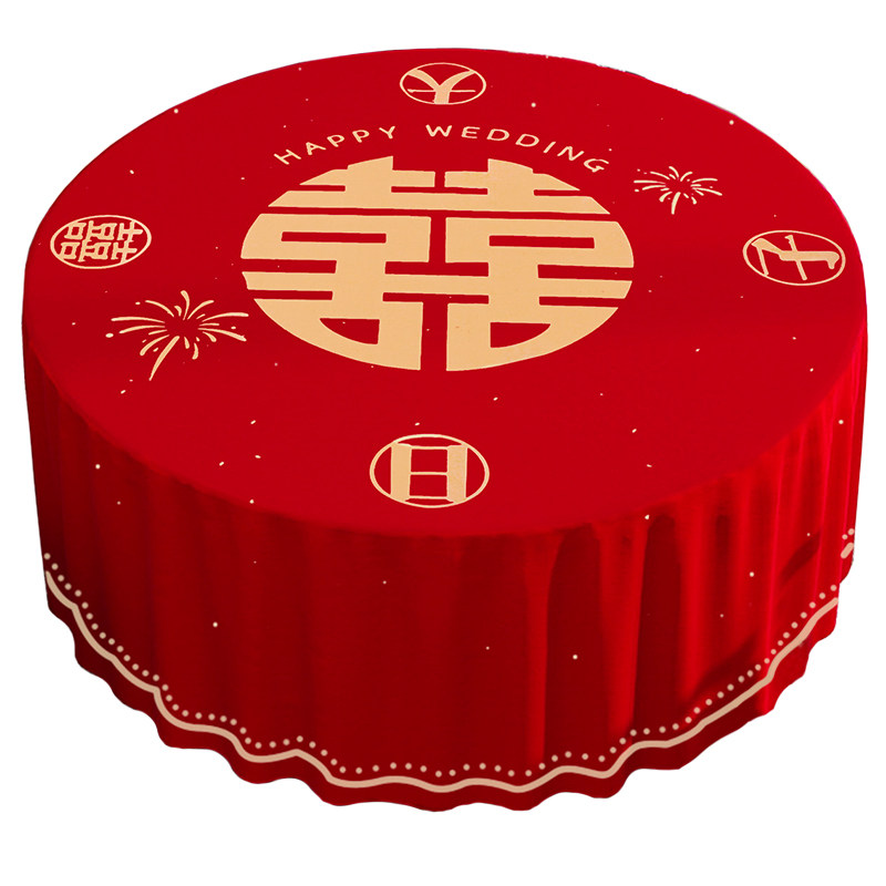 结婚一次性餐桌布喜字桌垫婚宴喜庆喜事加厚酒席红色婚礼方圆桌布