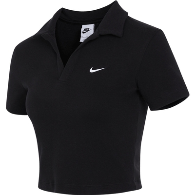 NIKE耐克女子ESSNTL SS时尚休闲百搭舒适短袖POLO衫DV7885-010