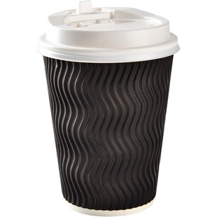 商吉一次性杯子水杯家用商用加厚加硬防烫咖啡热饮杯高级瓦楞纸杯