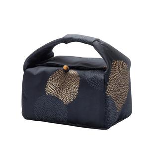 知舍 长安菊旅行袋 新中式禅意茶杯茶壶收纳袋 可容纳1壶4杯1公杯