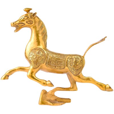 黄铜生肖马踏飞燕办公室开业礼品