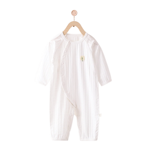 婴儿连体衣夏季薄款纯棉新生幼儿衣服夏天空调服睡衣宝宝夏装哈衣
