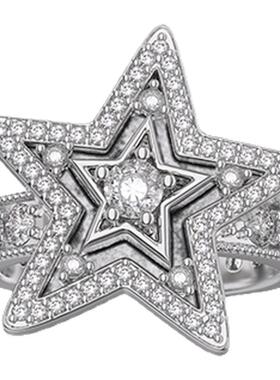 【董璇同款】GOOGMO高级感冷淡风五角星小众精致银色星星食指戒