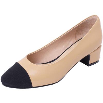 康莉comely浅口真皮小香风单鞋女