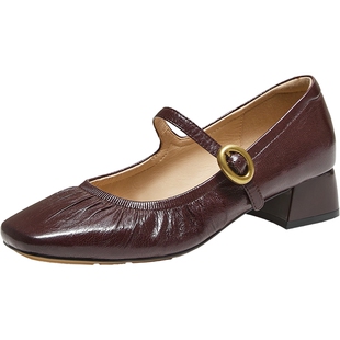 TATA他她女鞋商场同款时尚百搭玛丽珍鞋新款鞋子浅口单鞋USC02CQ5