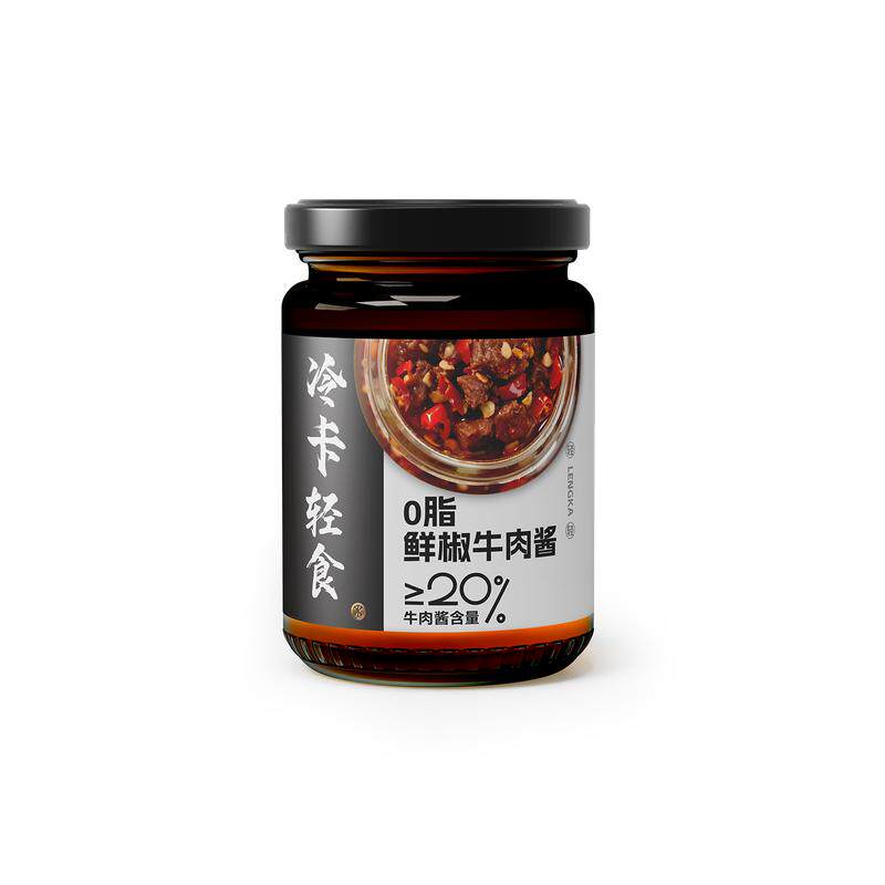 冷卡0脂肪鲜椒蒜泥牛肉辣椒酱剁椒香辣轻食拌饭拌面酱调料调味品