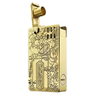 艾斯普里二代CZ火石仓版黄铜精雕刻图款煤油打火机个性时尚潮男士