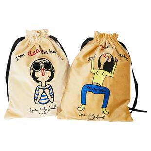 YesMyLord旅行收纳袋出差内衣袜子整理袋懒人便携丝绒原创ins可爱