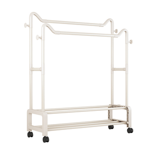 简易晾衣架落地卧室衣帽架家用室内房间挂衣架可移动衣服收纳架子