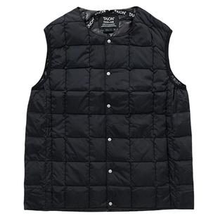 日本直邮TAION 内搭背心马甲外套圆领纽扣男士轻薄保暖羽绒男款TA