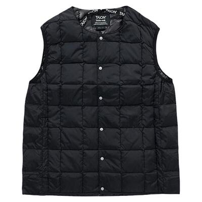 日本直邮TAION 内搭背心马甲外套圆领纽扣男士轻薄保暖羽绒男款TA