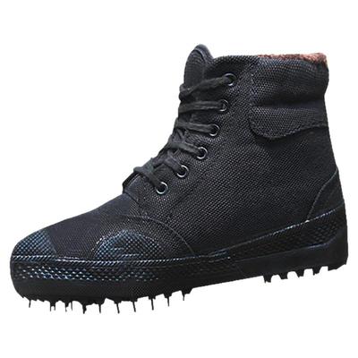 加绒工地冬季耐磨防滑高帮帆布鞋