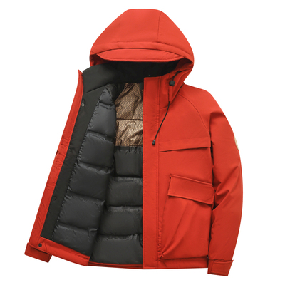 鸭鸭羽绒服短款白鸭绒冲锋衣