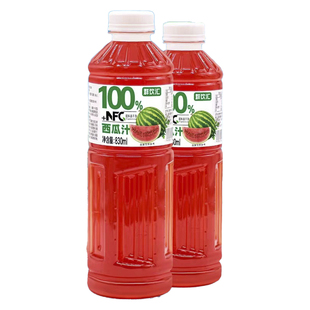 100%NFC+冰西瓜汁饮料新日期2大瓶装果汁清甜爽口批发无添加饮品