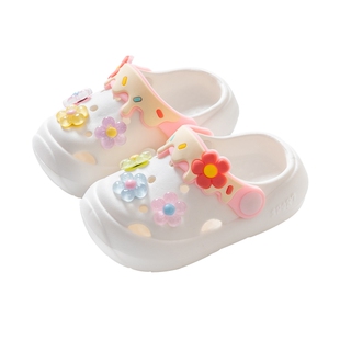 儿童拖鞋夏女童1-3岁6可爱室内防滑包头婴幼儿拖鞋宝宝洞洞鞋软底